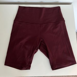 Lululemon high rise align biker shorts